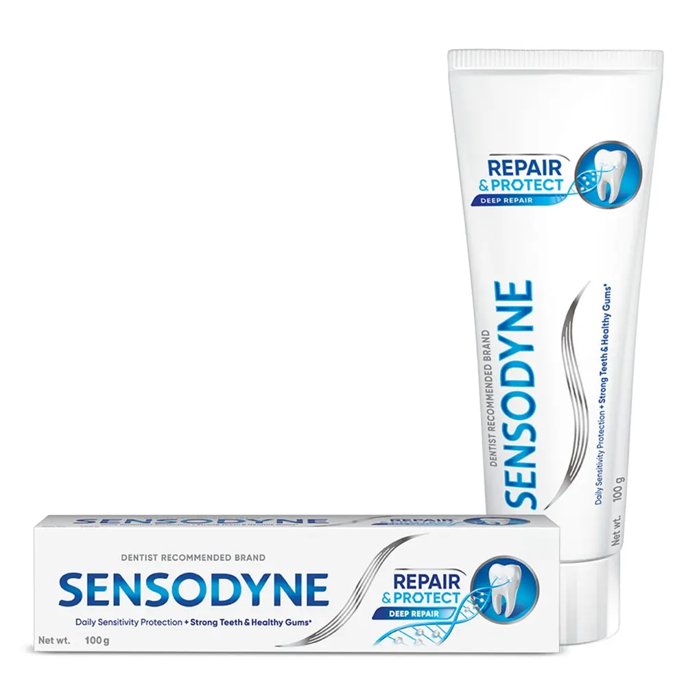 Sensodyne Daily Sensitivity Protection + Strong Teeth And Healty Gums Repair And Protect Deep Repair 2 * 100G
