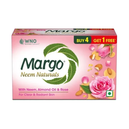 Jyothy Labs Margo Neem Naturals With Neem Almond Oil And Rose Bathing Bar 4 * 50G
