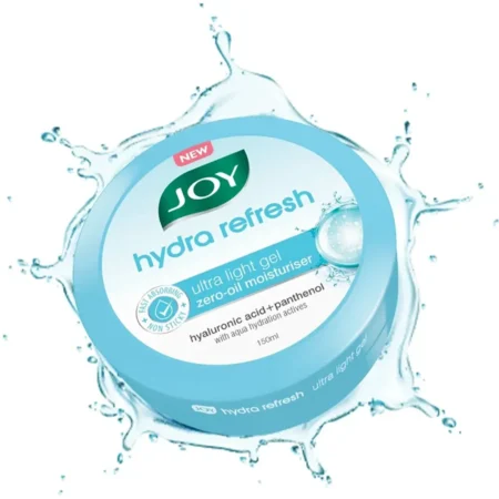 Joy Hydra Refresh Ultra Light Gel Zero Oil Moisturiser Hyaluronic Acid + Panthenol With Aqua Hydration Actives 150Ml