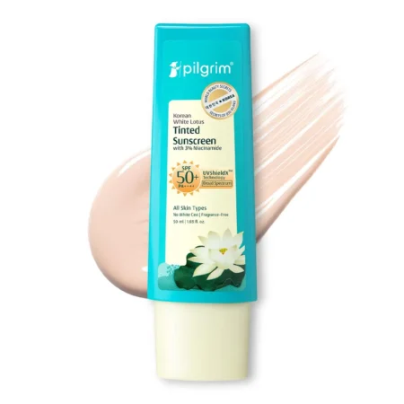 Pilgrim Korean White Lotus Tinted Sunscreen With 3% Niacnamide Spf 50+ 50Ml