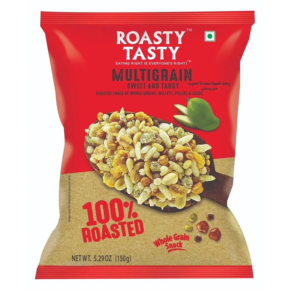 Roasty Tasty Multigrain Sweet And Tangy Whole Grain Snacks 100% Roasted 150G