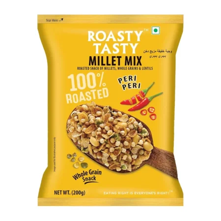 Roasty Tasty Millet Mix Peri Peri Whole Grain Snack 100% Roasted 150G