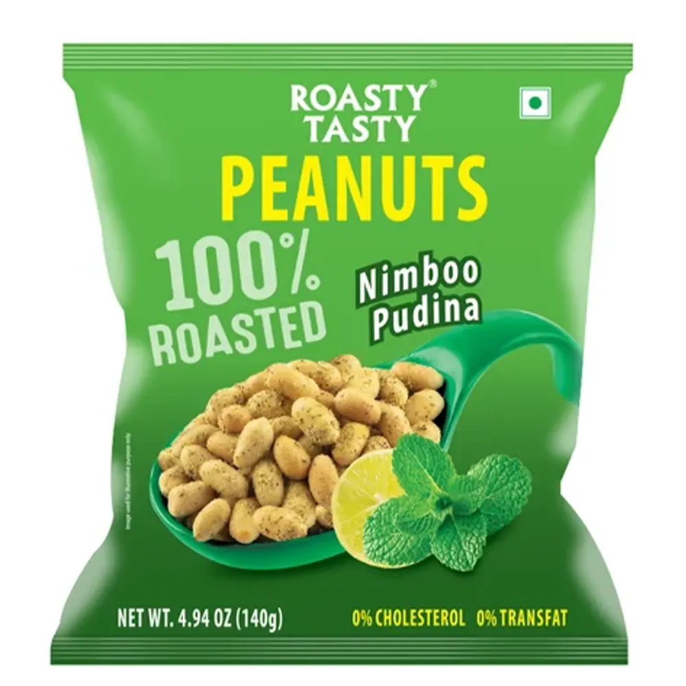 Roasty Tasty Peanuts Nimboo Pudina 100% Roasted 140G