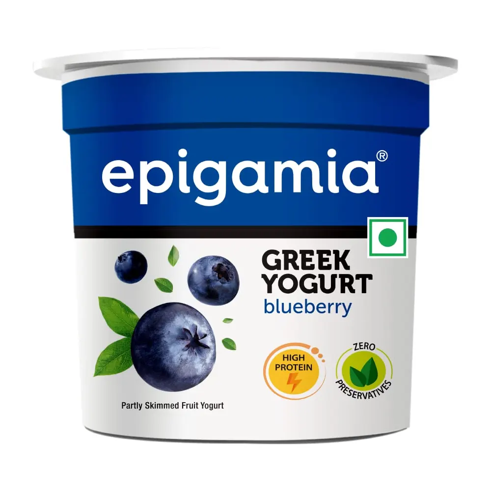 Epigamia Greek Yogurt Zero Sugar Blueberry 85G