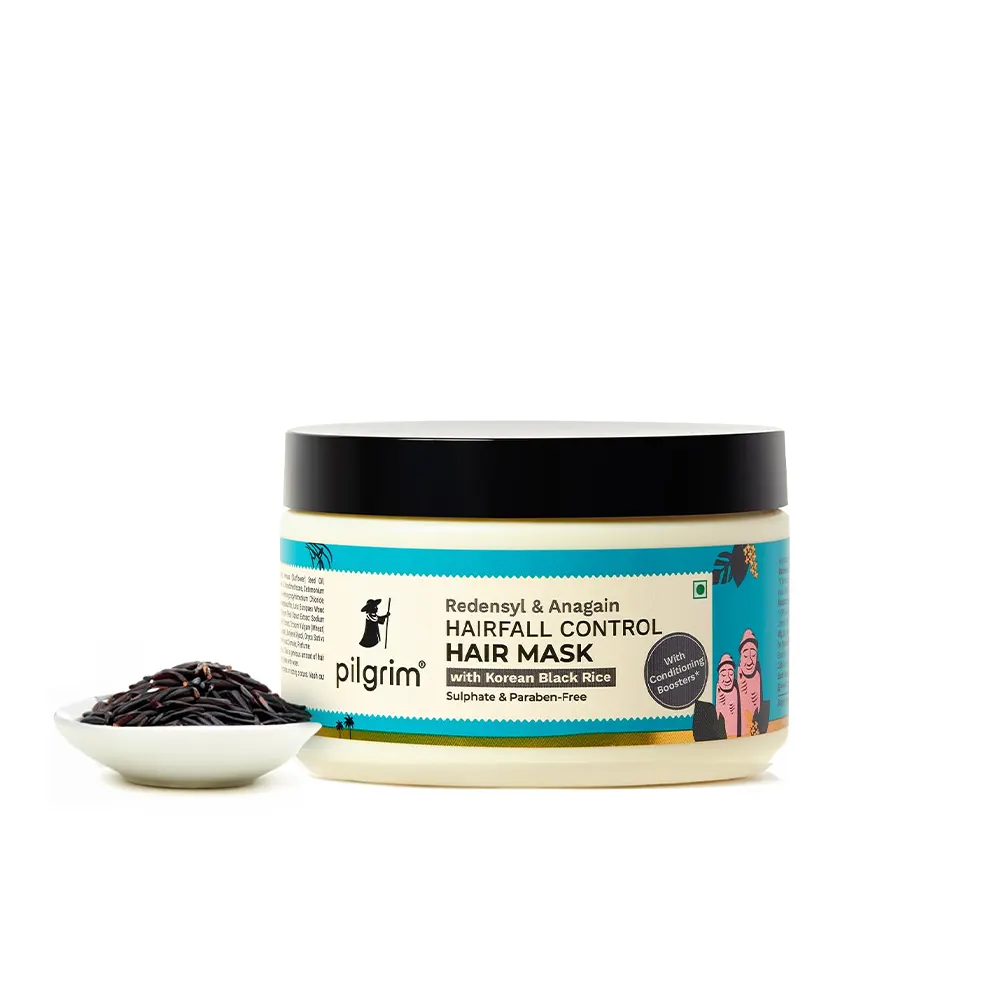 Pilgrim Redensyl &Amp; Anagain Hairfall Control Hair Mask With Korean Black Rice 200G