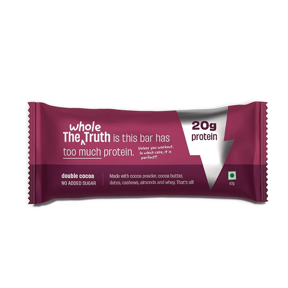 The Whole Truth Double Cocoa No Added Sugar Energy Bar 67G