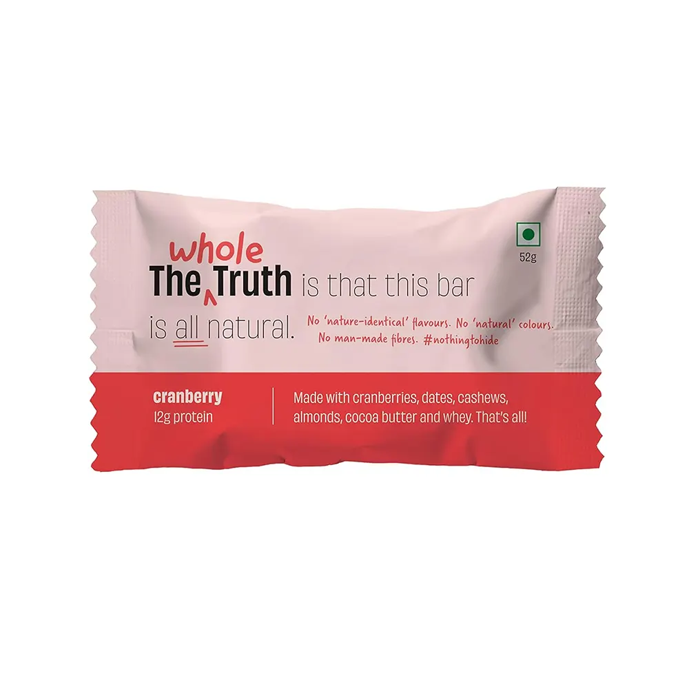 The Whole Truth Cocoa Caranberry Energy Bar 52G