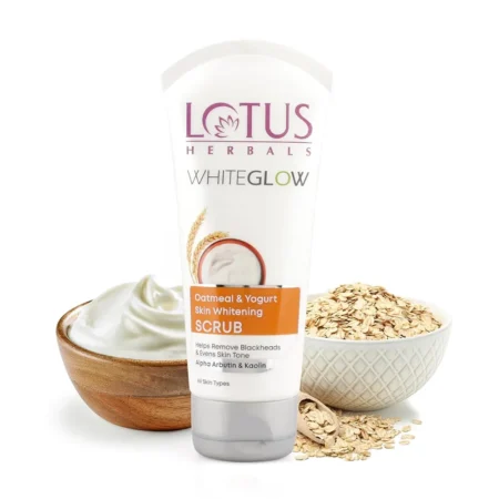 Louts White Glow Oatmeal & Yogurt Skin Whitening Scrub  Alpha Arbutin & Kaolin 100G