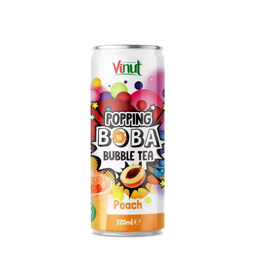 Vinut Popping Boba With Peach Juice Drink 320Ml