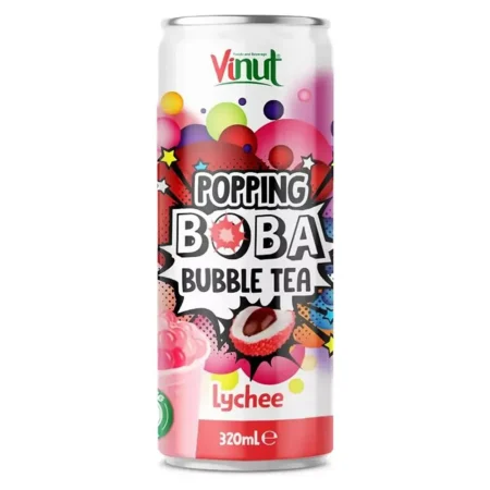 VINUT POPPING BOBA WITH LYCHI JUICE DRINK 320ML