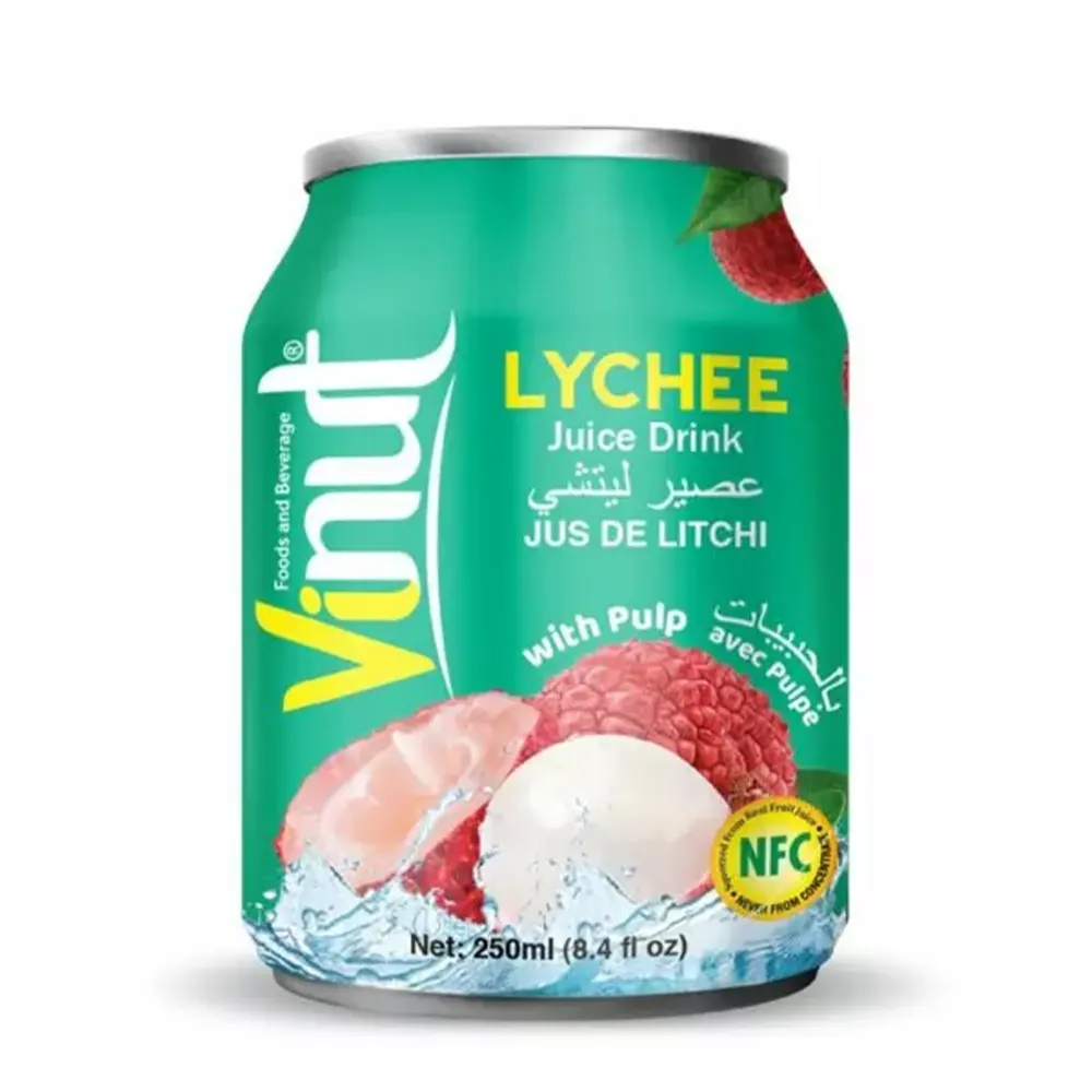 Vinut Lychee Juice Drink With Pulp 250Ml