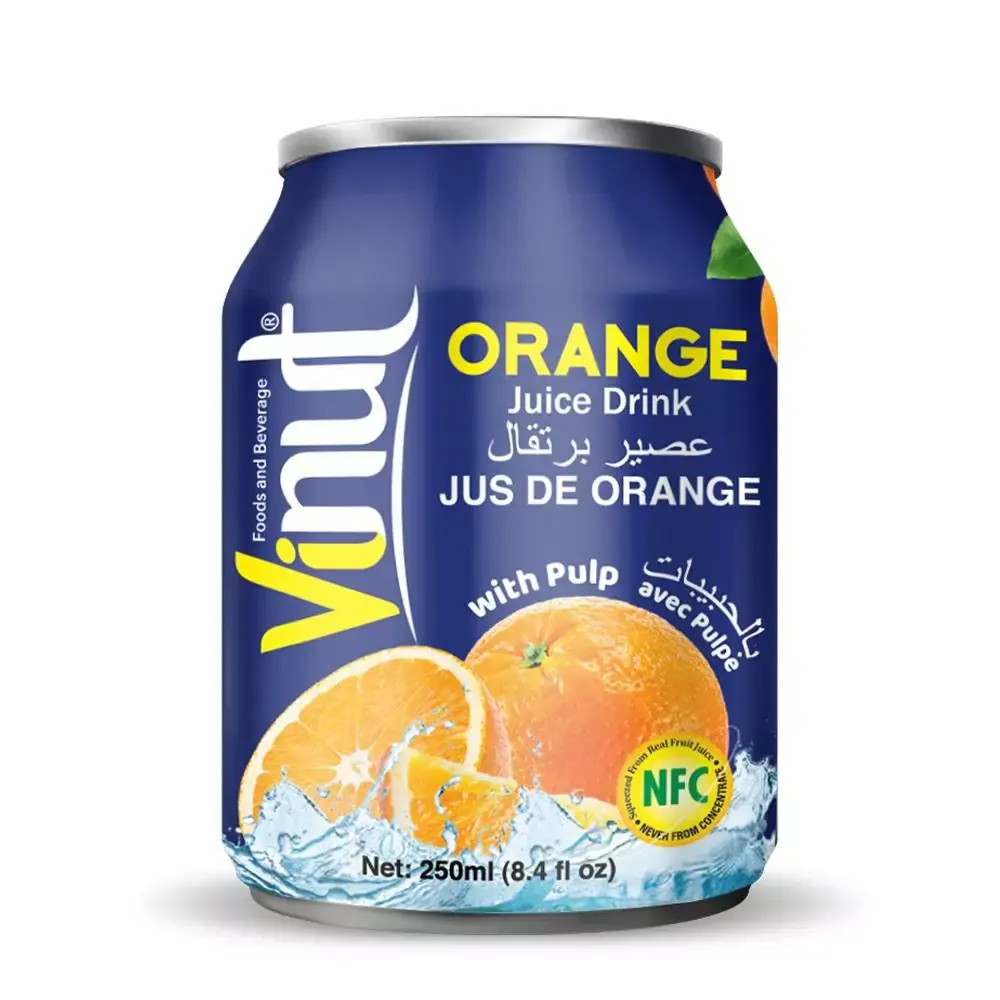 Vinut Orange Juice Flavour Drink With Pulp 250Ml