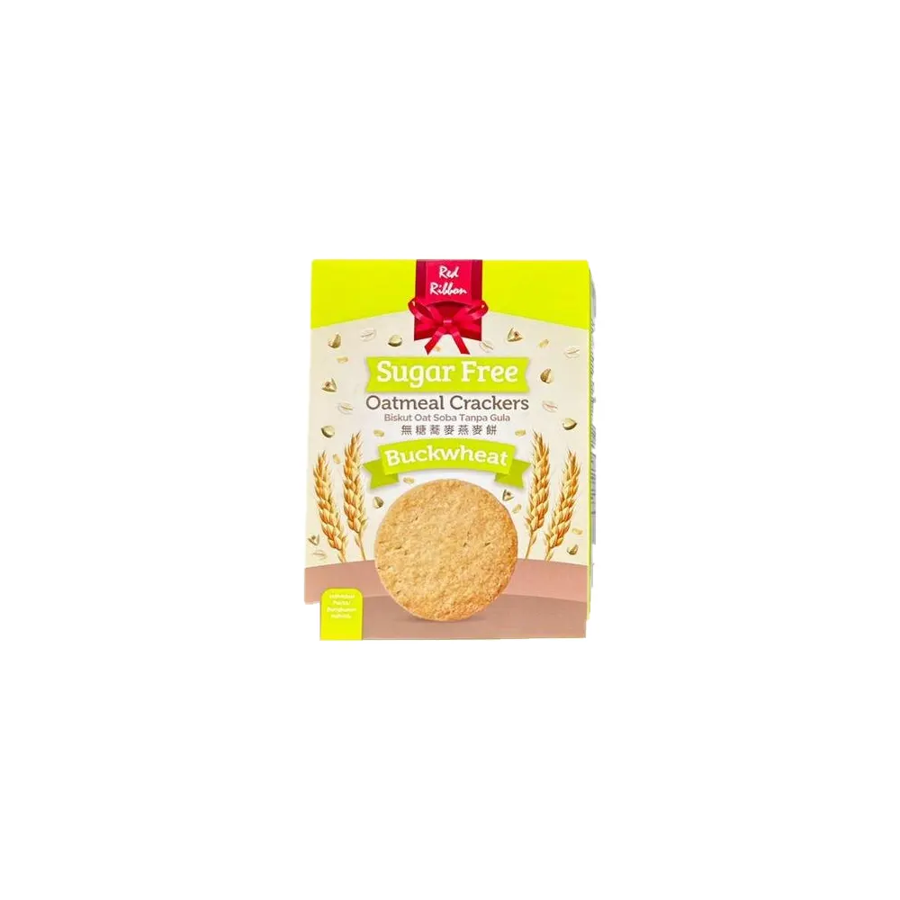 Red Ribbon Sugar Free Oatmeal Crackers Buckwheat 200G