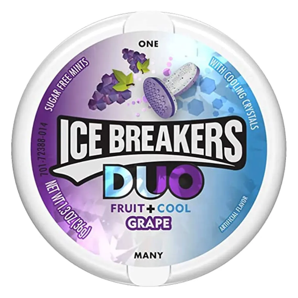 Ice Breaker Mints Cool Mint Grape Flavour Sugarfree Candy 9G