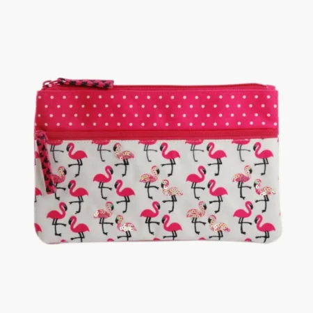 PINAKEN TWO ZIP POUCH GREAT CHOICE FOR GIFTING ASSORTED 15 * 22.5 * 1CM 1N