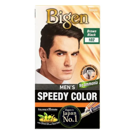 Bigen Men'S Speedy Color Brown Black 102 No Ammonia 80G