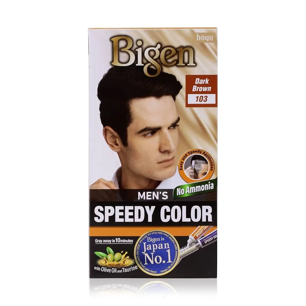 Bigen Men'S Speedy Color Dark Brown 103 No Ammonia 80G