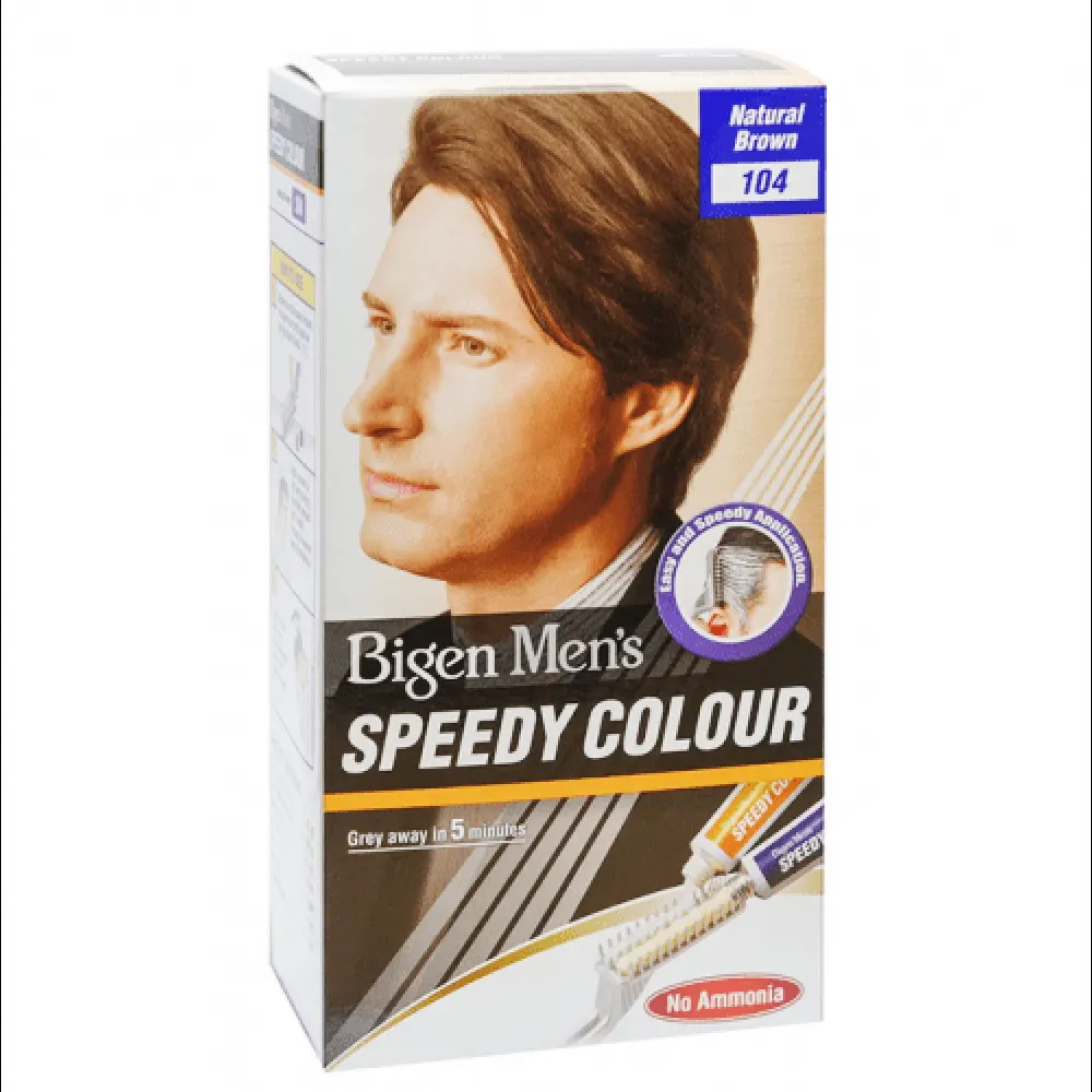 Bigen Men'S Speedy Color Natural Brown 104 No Ammonia 80G