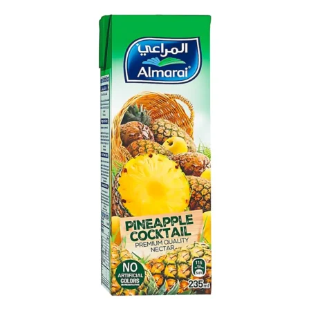 ALMARAI PINEAPPLE COCKTAIL PREMIUM QUALITY NECTAR NO ARTIFICIAL COLORS 235ML