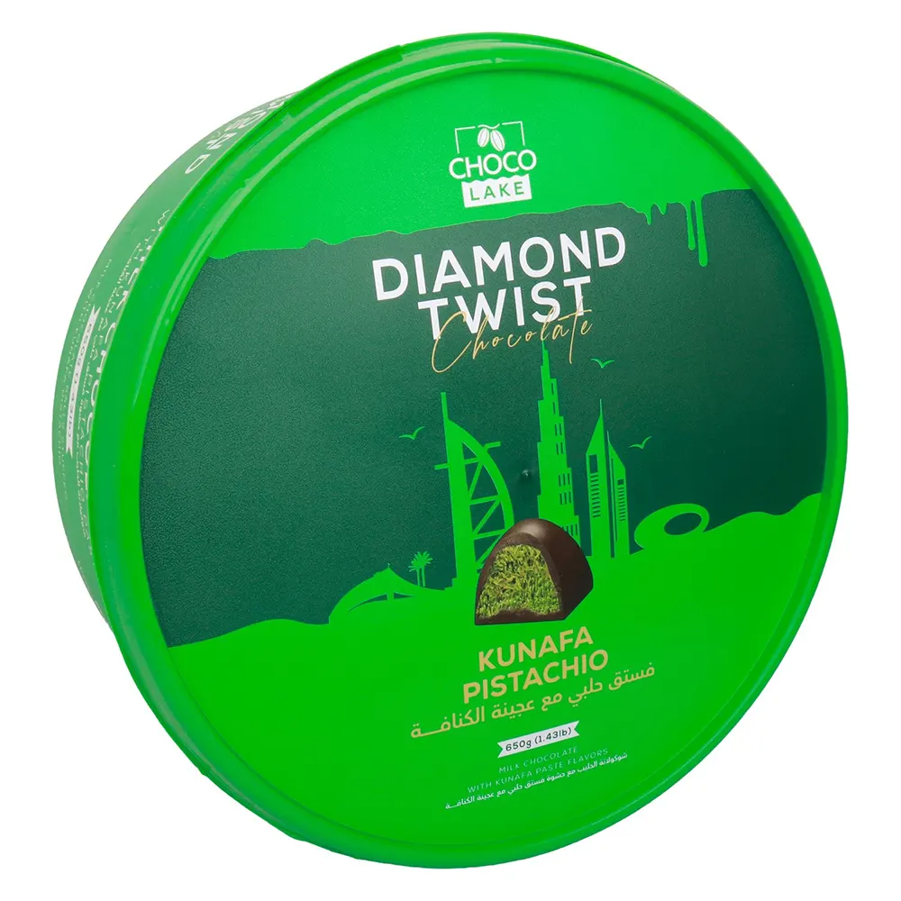 Choco Lake Diamond Twist Milk Chocolate Kunafa Pistachio 650G