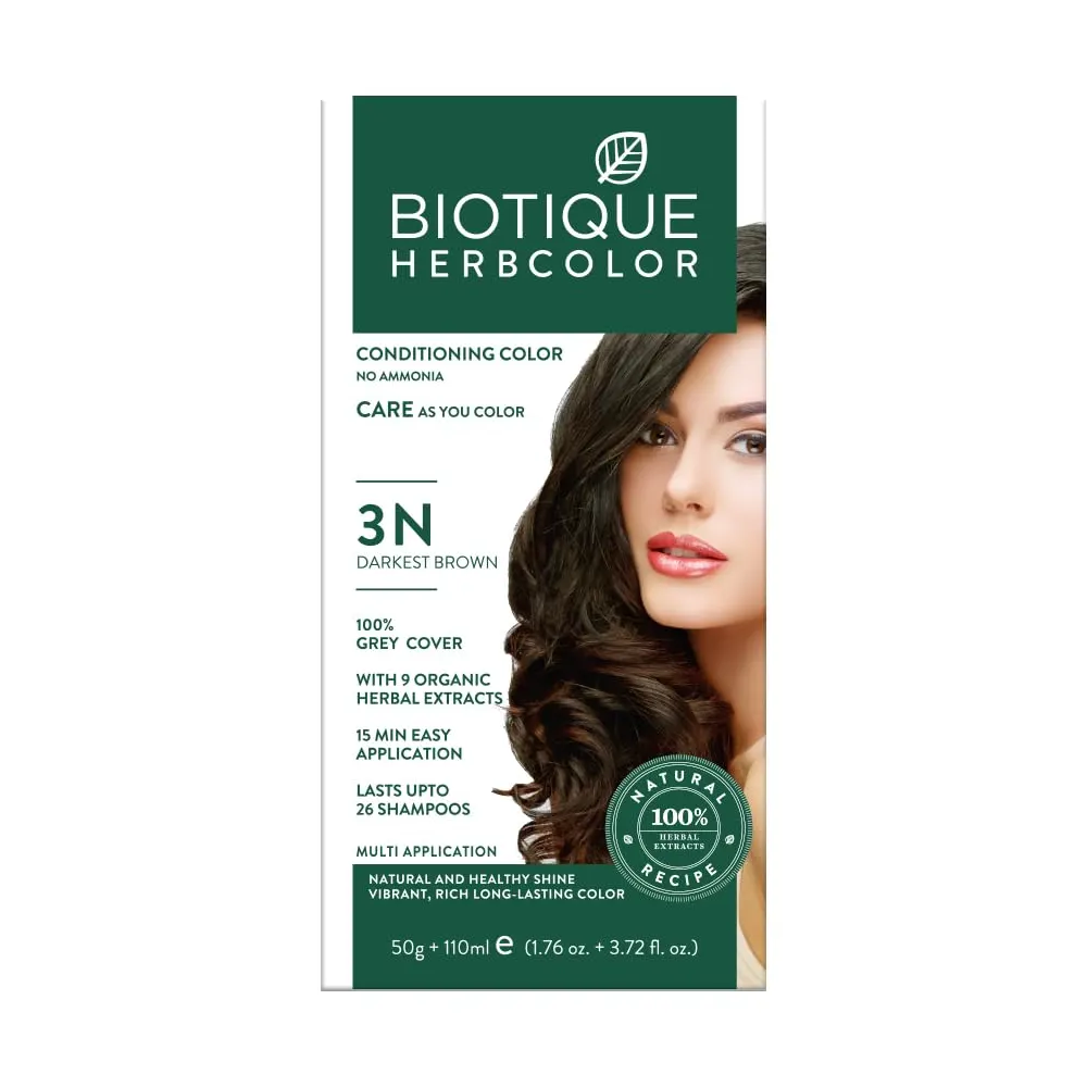 Biotique Herb Color 3N Darkest Brown 50G + 110Ml