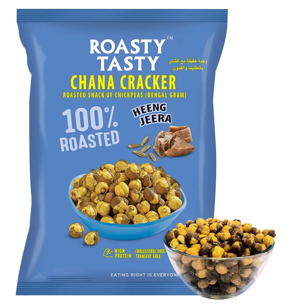 Roasty Tasty Chana Cracker Hing Jeera Roasted Of Chickpeas Bengal Gram  150G
