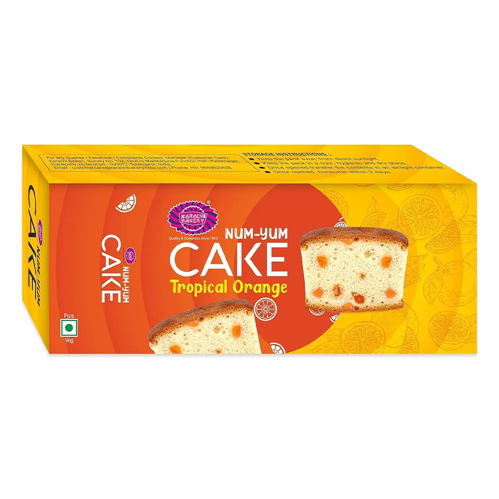 Karachi Bakery Num Yum Cake Tropical Orange 80G