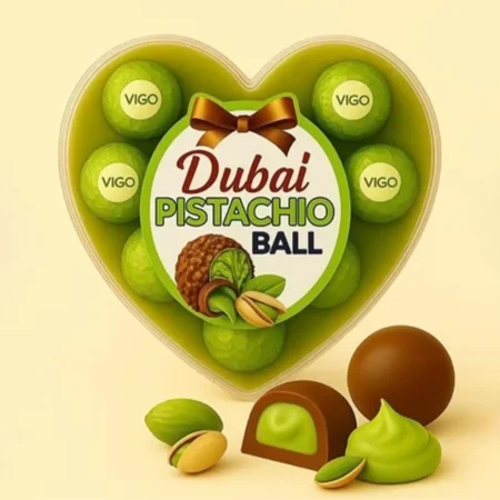 Vigo Smoothy Choco V8 Heart Impact Dubai Kunafa Bites Pistachio Cream 100G