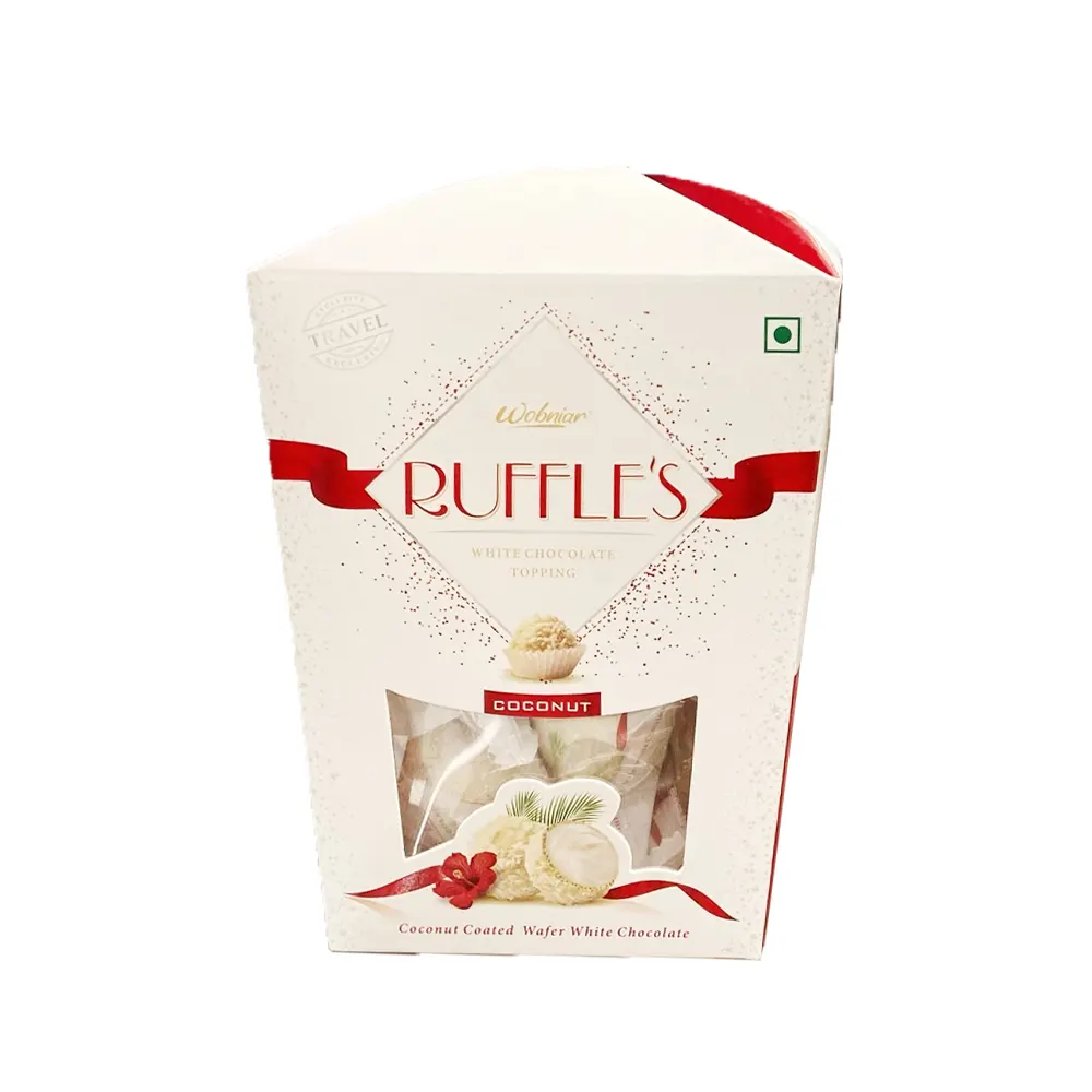 Wobniar Ruffles Coconut Coated Wafer White Chocolate 200G