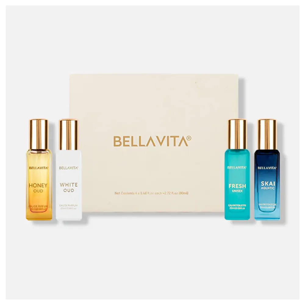 Bellavita Luxury Unisex Luxury Perfume Gift Set 4 * 20Ml