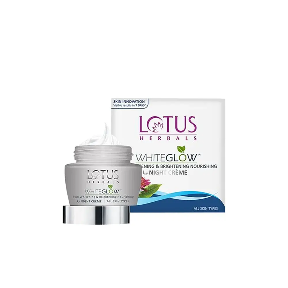 Lotus Herbals White Glow Skin Whitening And Brightening Night Creme All Skin Types 40G