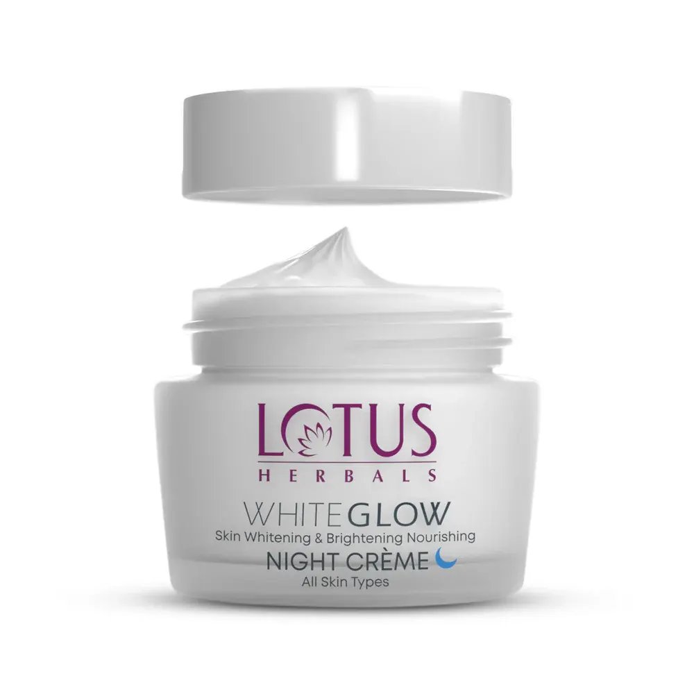 Lotus Herbals White Glow Skin Whitening And Brightening Night Creme All Skin Types 60G