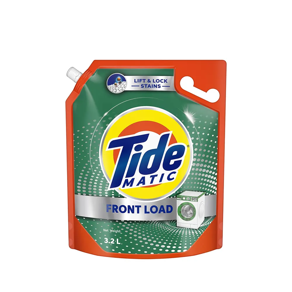 Tide Matic Front Load Lift And Lock Stains Rifil Pack Liquid Detergent 3.2L