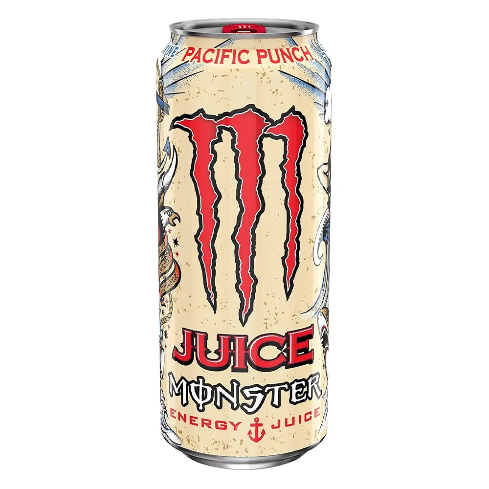 Monster Energy Pacific Punch 6% Blended Fruit Energy Drink Orange Apple And Other Fruit High Caffine Content 500Ml