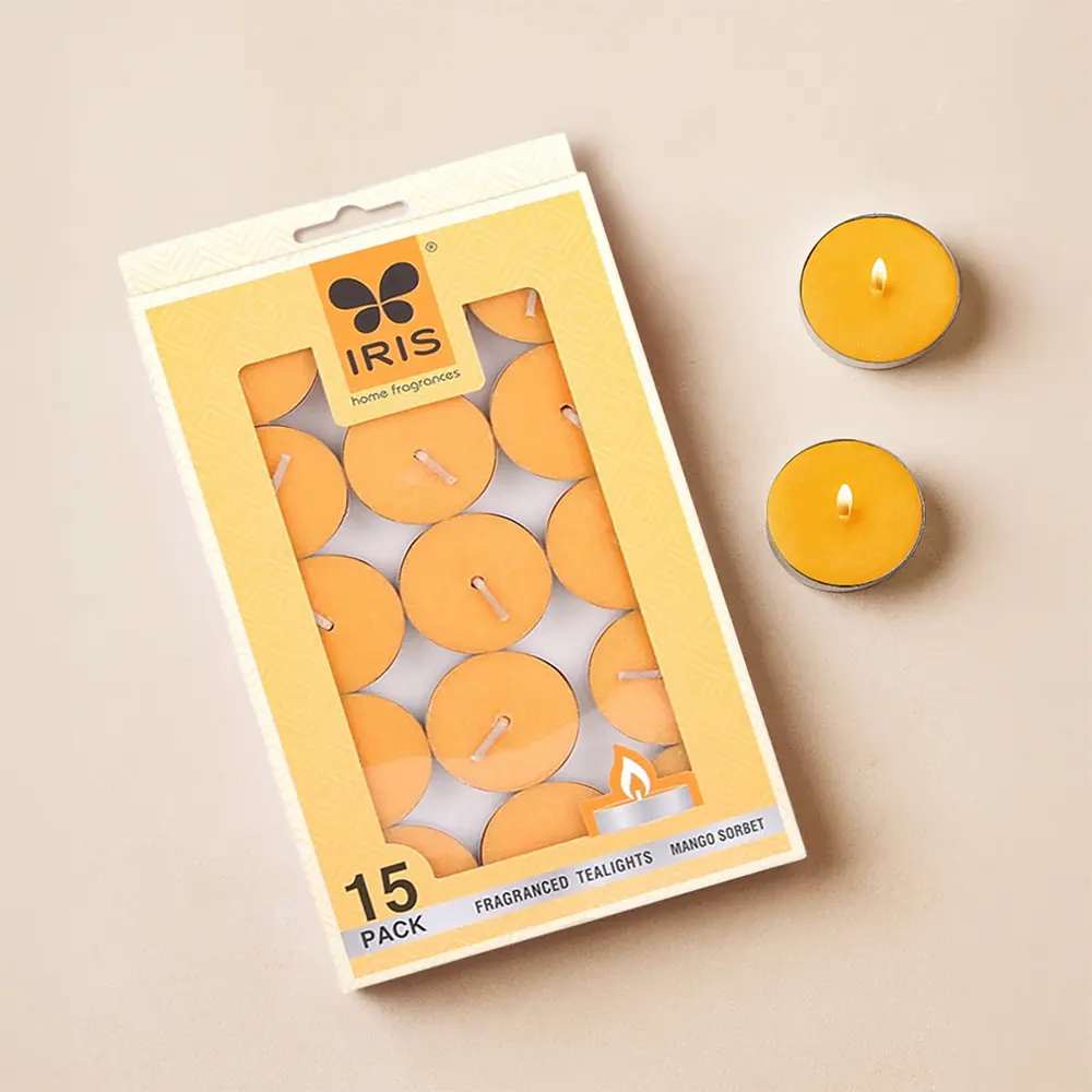 Iris Home Fragrances Tealights Mango Sorbet Fragranced 15N * 9G