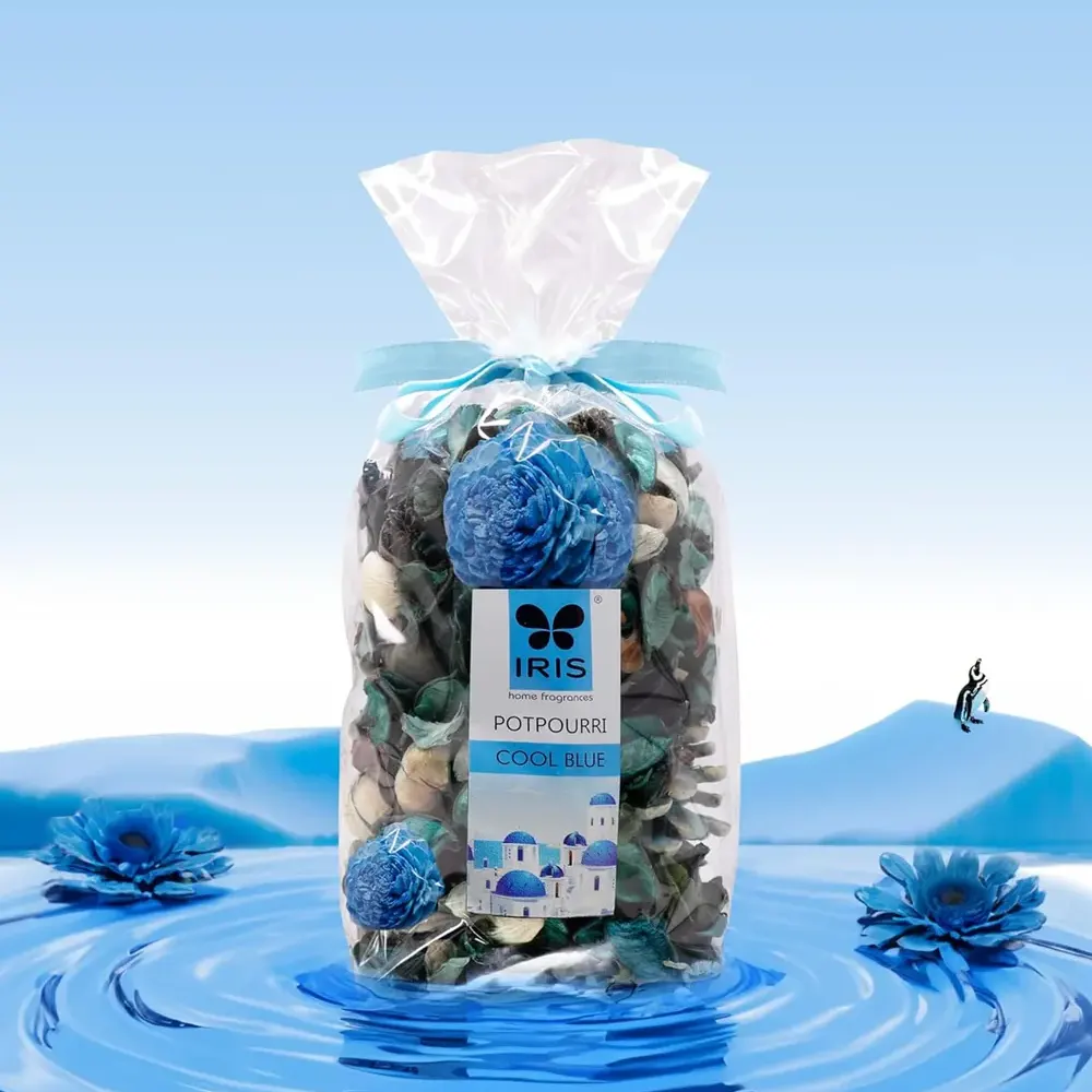 Iris Home Fragrances Potpourri Cool Blue Refrashing Energizing Decorative 140G