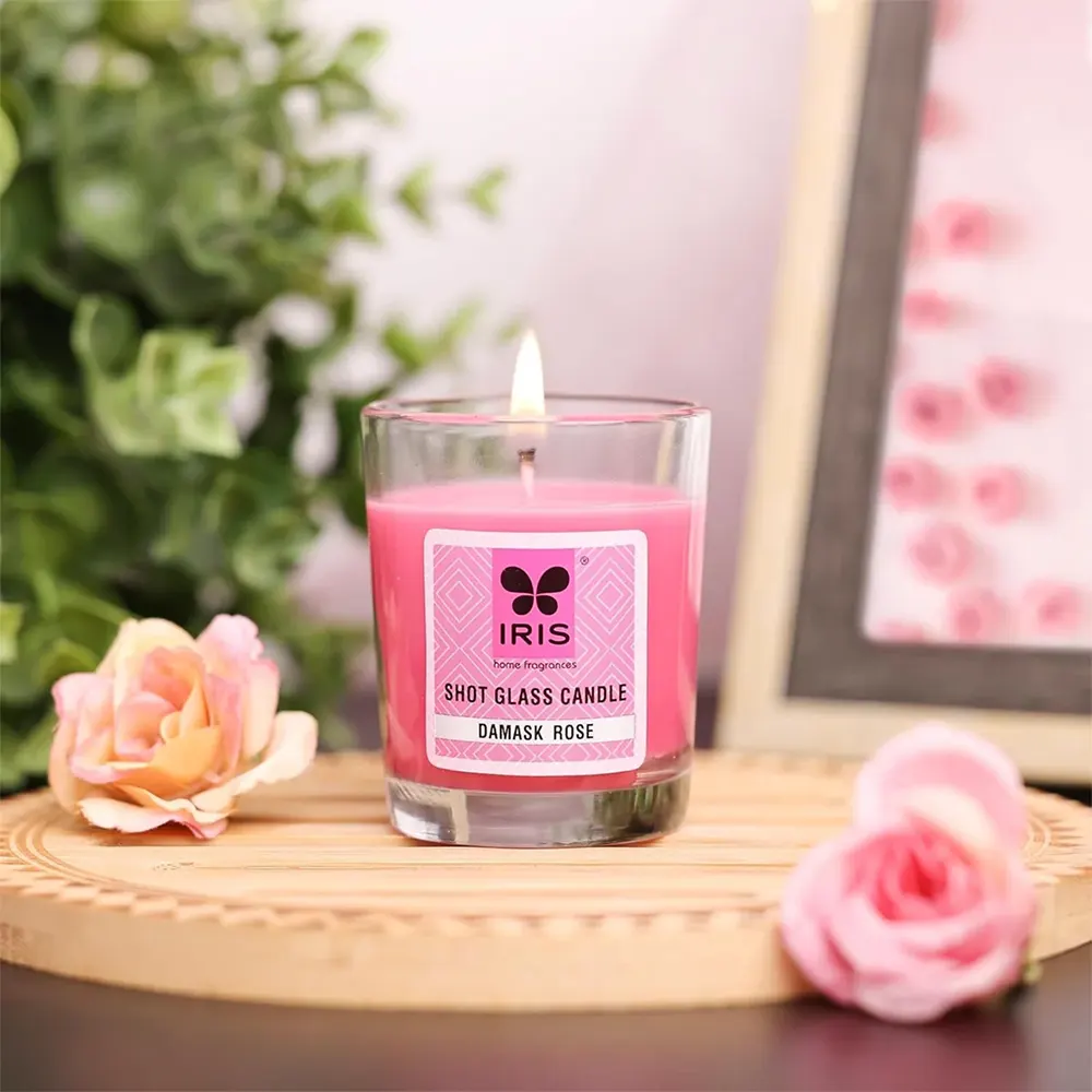 Iris Home Fragrances Damask Rose Shot Glass Candle 40G
