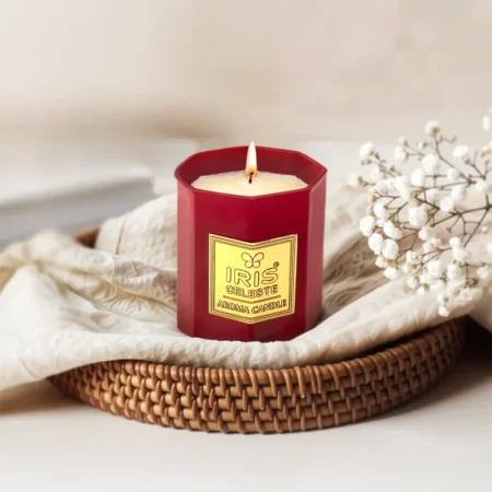 Iris Celeste Aroma Candle Soy Wax Candle Rose Gold Comfort Elegance And Warmth 113G