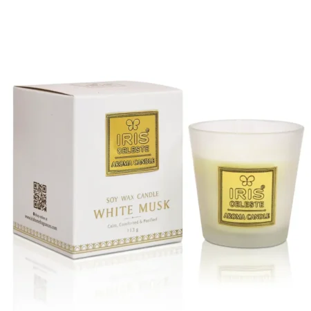 Iris Celeste Aroma Candle Soy Wax Candle White Musk Calm Comforted And Purified 113G