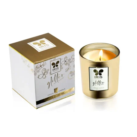 Iris Home Fragrances Glitter Voltive Candel Gold Musk 128G