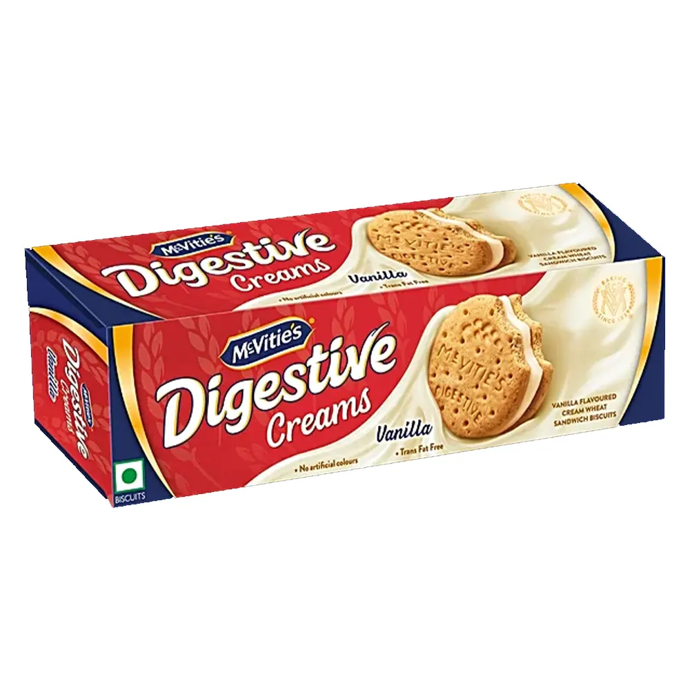 Mcvitie'S Digestive Creams Vanilla Flavoured Wheat Sandwich Biscuits 100 * 4N