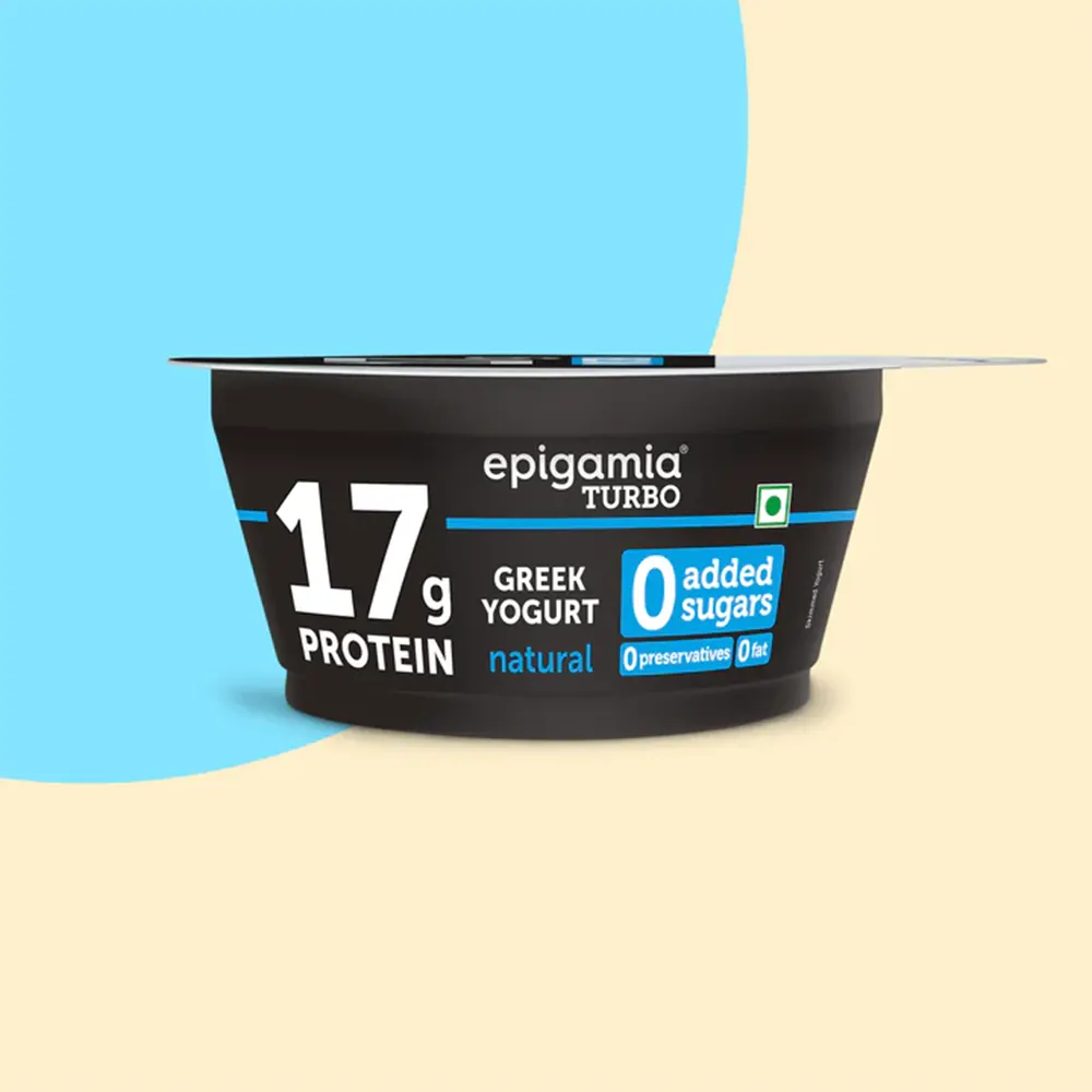 Epigamia Turbo 17G Protein Greek Yogurt Natural 0 Added Sugar 140G