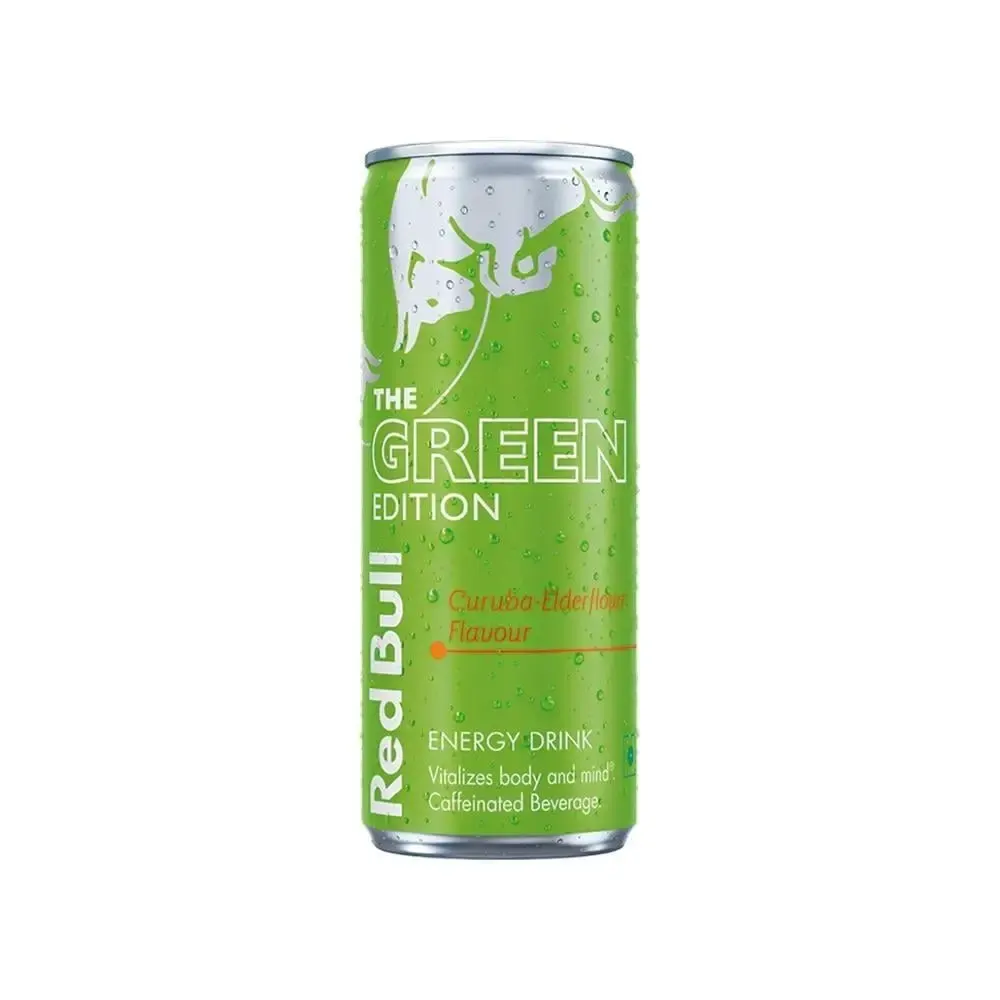 Red Bull The Green Edition Cruba Elder Flower Flavour Energy Drink 250Ml