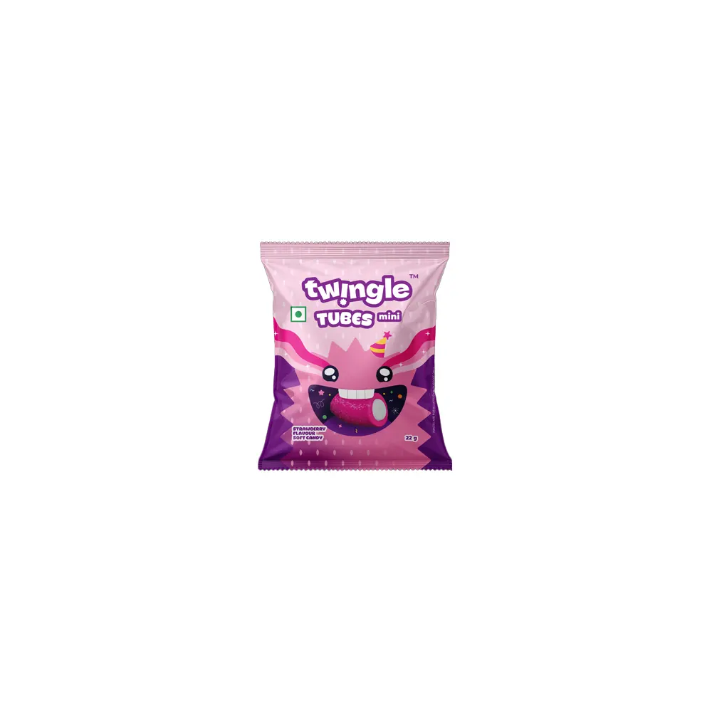 Twingle Mini Tubes Strawberry Flavour Soft Candy 22G