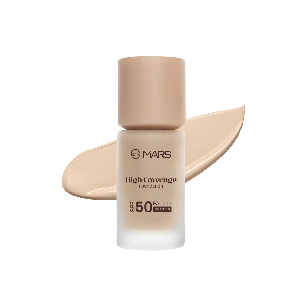 Mars High Coverage Foundation Spf 50 Pa++++ Uva Uvb 01 40Ml