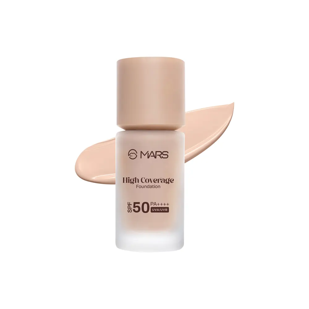 Mars High Coverage Foundation Spf 50 Pa++++ Uva Uvb 02 40Ml