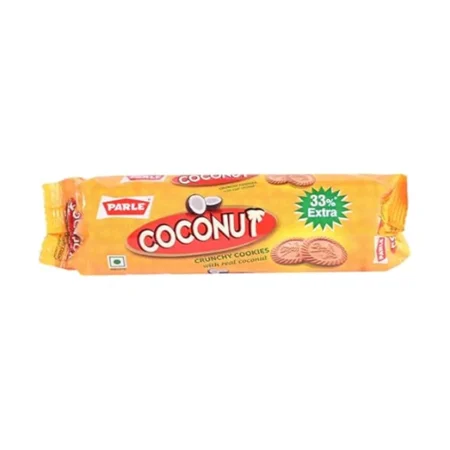 PARLE COCONUT CRUNCHY COOKIES WITH REAL COCONUT 75.6G