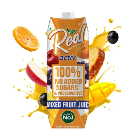 REAL FRUIT POWER ACTIV 100% MIXED FRUIT JUICE 1L
