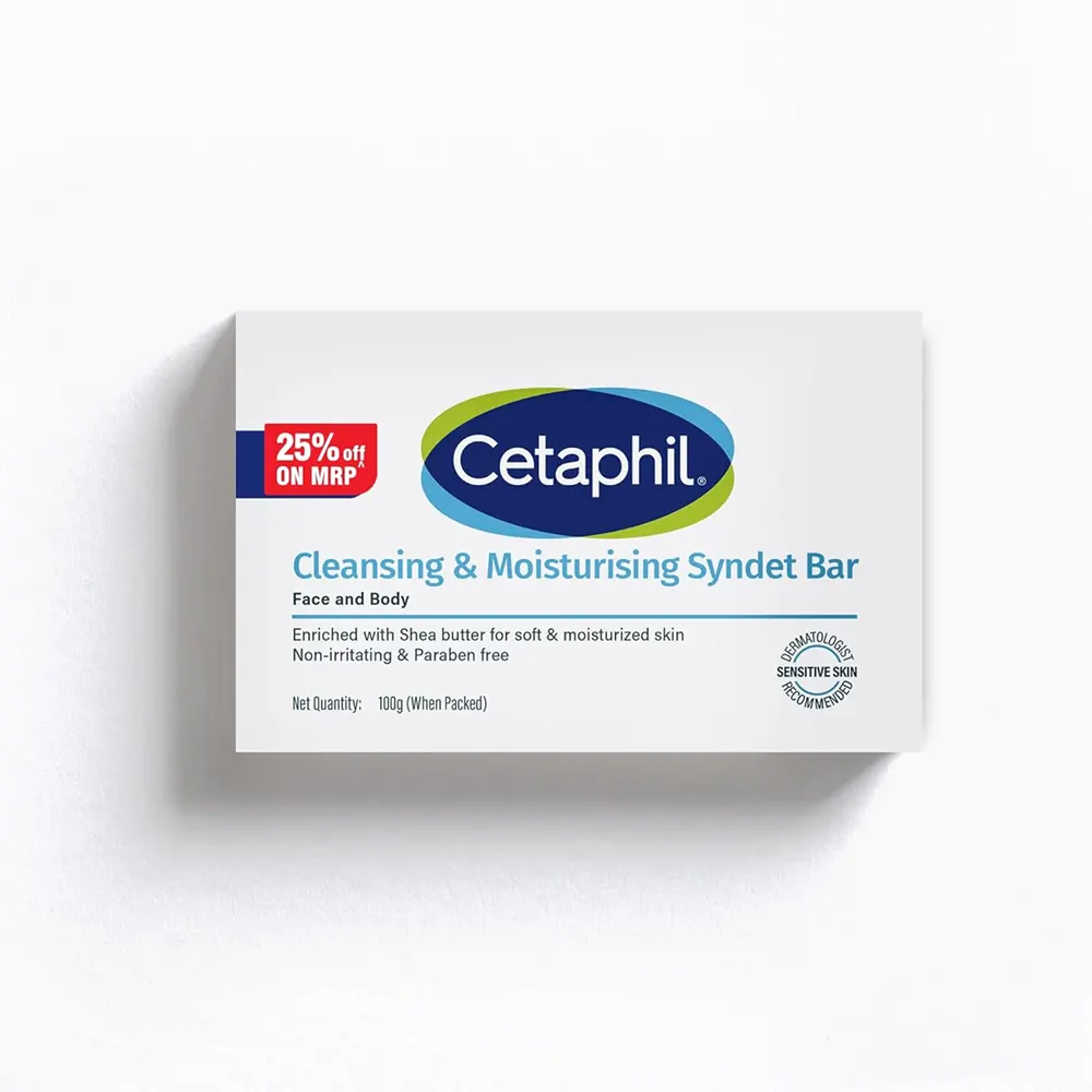 CETAPHIL CLEANSING & MOISTURISING SYNDET BAR 100G