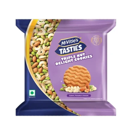 MCVITIES TASTIES TRIPLE NUT DELIGHT COOKIES 120G